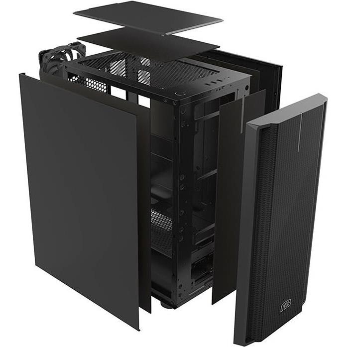 Bit Force SHADOW SE-2 Midi Tower Tiho Gaming PC ATX kućište bez napajanja, crno, 2911102 - Slika 4
