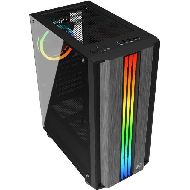 Bit Force POLARIS RGB-2 Midi Tower RGB Gaming PC ATX kućište bez napajanja, crno, 2911106 - Slika 2