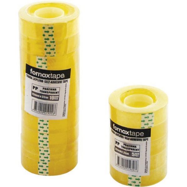 Traka ljepljiva 15mm/33m pk10 Fornax prozirna, 000024780
