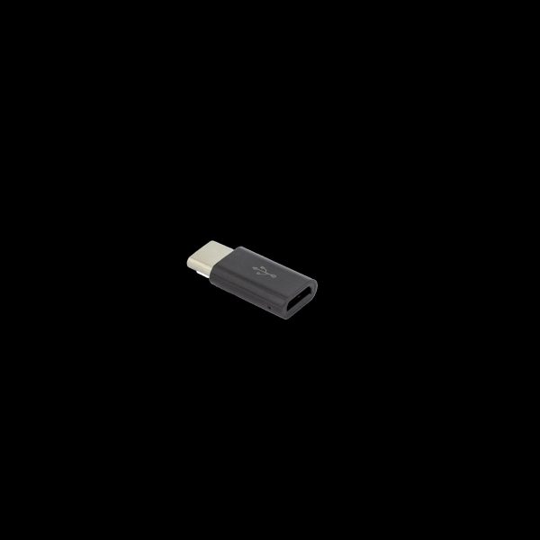 ADAPTER MICRO USB 2.0 Ženski -> TYPE-C Muški Crni / RETAIL