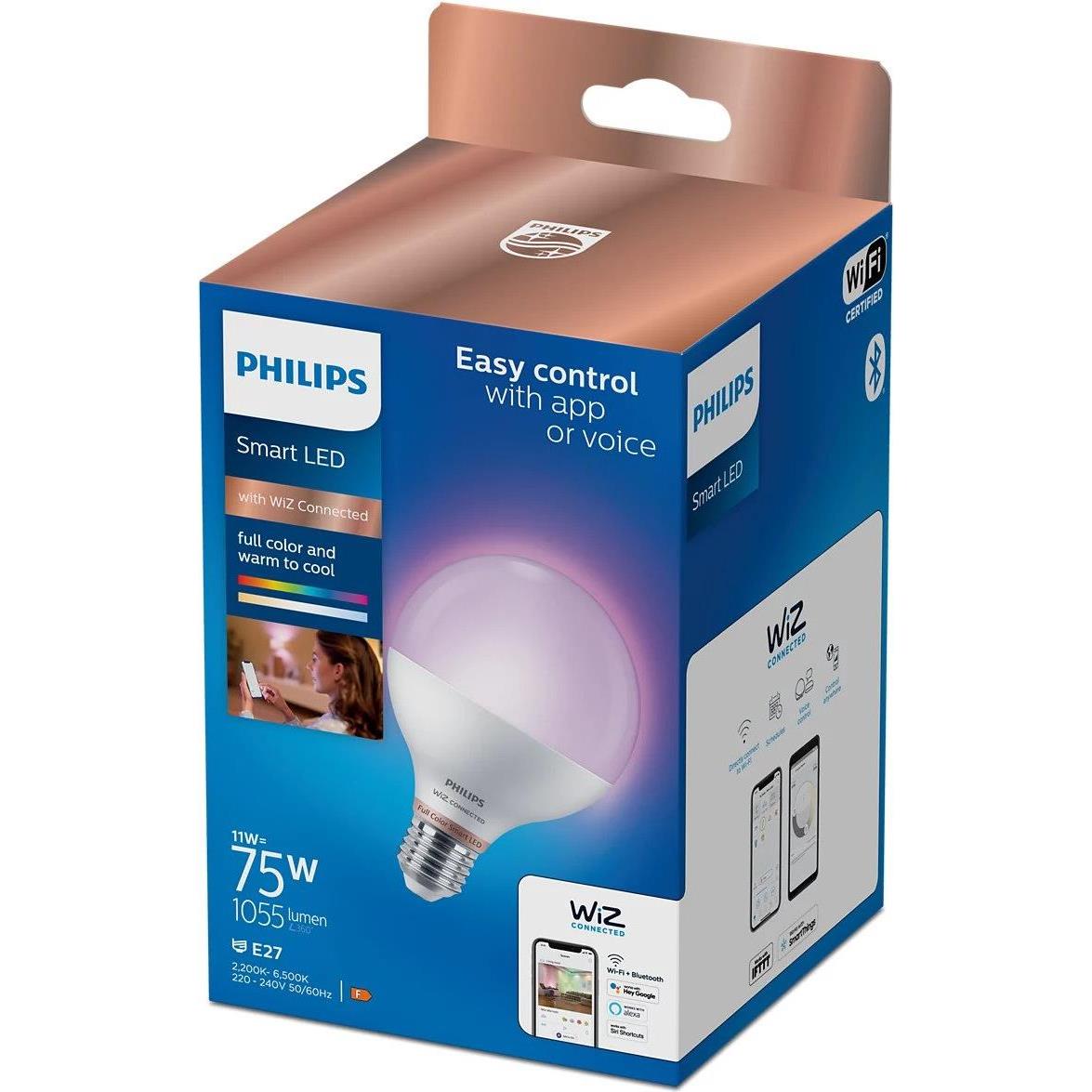 Philips Wiz žarulja u boji, E27,G95, 75W, 929002383902