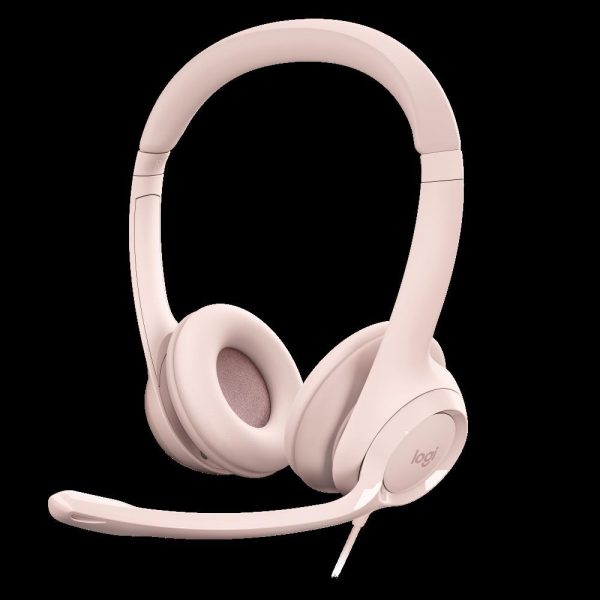 Logitech H390 slušalice s mikrofonom, USB, roza, 981-001281