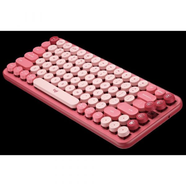 Logitech POP Keys, bežična meh. tipk., roza/crvena, 920-010737
