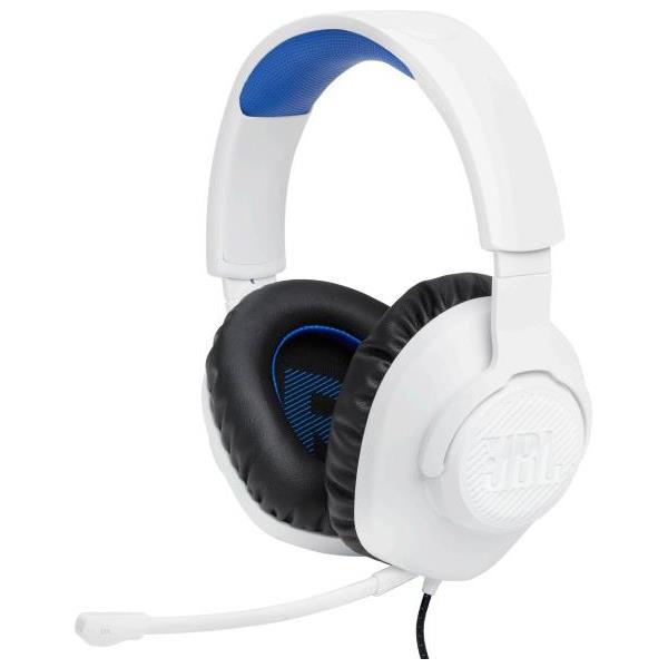 JBL Quantum 100P Console naglavne igraće slušalice s mikrofonom, 3.5mm, bijelo-plave, JBLQ100PWHTBLU - Slika 2