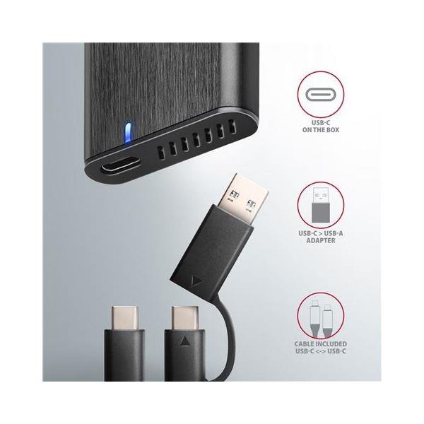 SUPERSPEED+ USB-C - M.2 NVME & SATA RAW BOX, EEM2-SB2