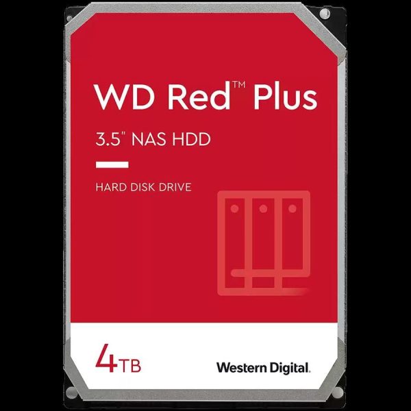 HDD NAS WD Red Plus (3.5'', 4TB, 256MB, 5400 RPM, SATA 6 Gb/s), WD40EFPX