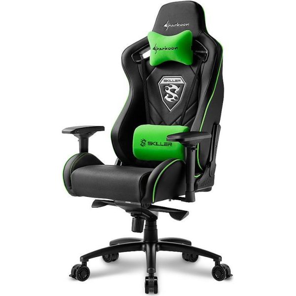 Sharkoon Skiller SGS4 igraća stolica, crno-zelena, 4044951021734 - Slika 2