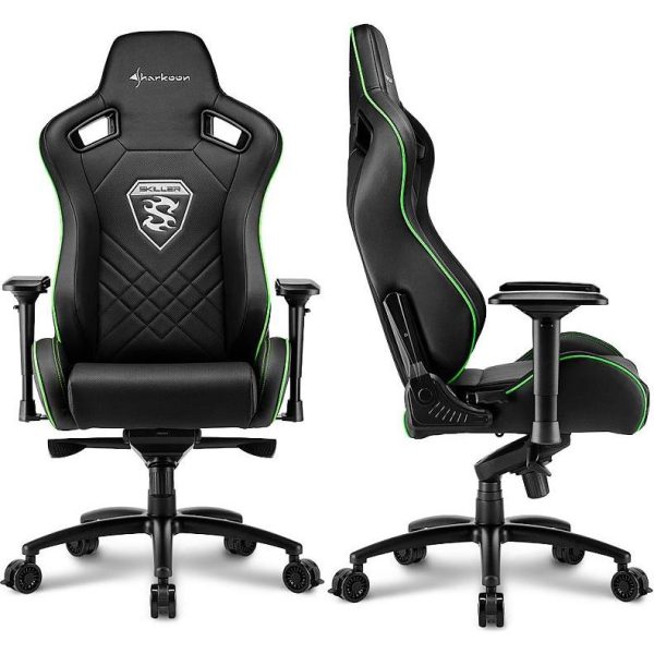 Sharkoon Skiller SGS4 igraća stolica, crno-zelena, 4044951021734 - Slika 3