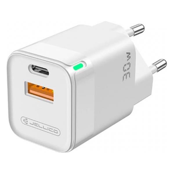 Punjač JELLICO C44 SUPER FAST 30W PD USB-C/USB3.0 + kabel USB-C-lightning set bijeli, 4951