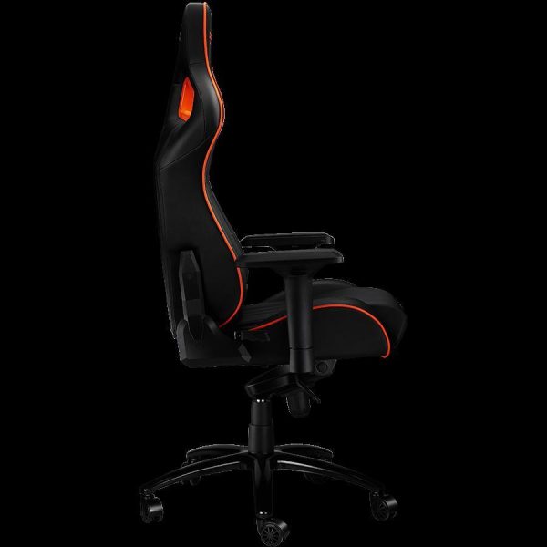 CANYON Corax G?-5, Gaming chair, PU leather, Cold molded foam, Metal Frame , Frog mechanism, 90-165 dgree, 4D armrest, Tilt Lock, Class 4 gas lift, metal 5 Stars Base, 60mm PU caster,black+Orange.