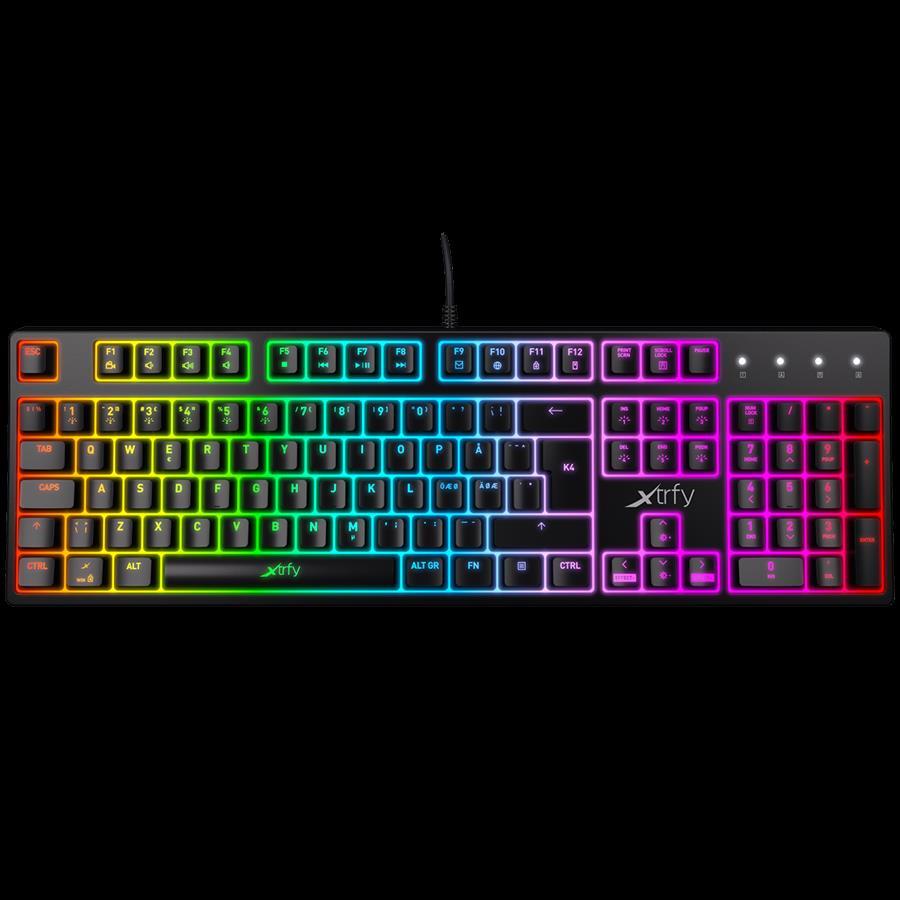 XTRFY K4 RGB Tenkeyless, Mechanical gaming keyboard with RGB, Black, US, XG-K4-RGB-TKL-R-US