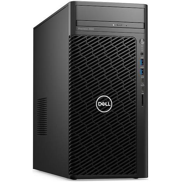 Dell Precision 3660 Tower, Intel Core i7-12700 (25MB, 12C, 2.1GHz to 4.9GHz, 65W, TDP), 16GB (2x8GB) DDR5 4400MHz UDIMM, M.2 512GB PCIe, Intel UHD 770, DVDRW, TPM, no Speaker, no WiFi, Mouse/Kb, Win11