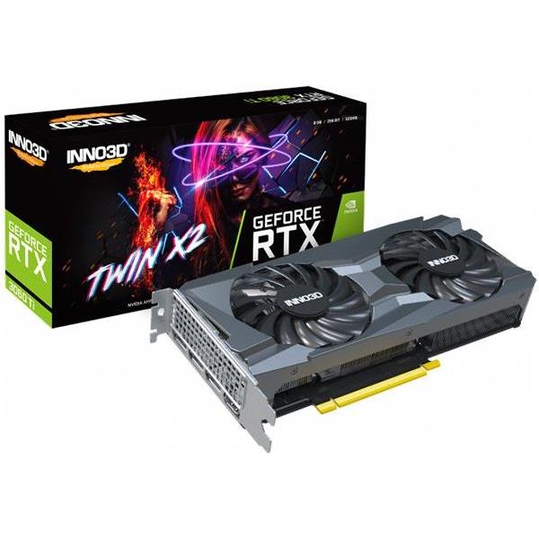 INNO3D GEFORCE RTX 3060 TI TWIN X2 LHR , N306T2-08D6-119032DH