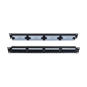 NaviaTec Cat6 Unshielded 24-Port Patch Panel, Crni, CAT6-UPP331