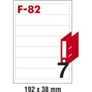 Etikete ILK za registratore 192x38mm pk100L Fornax F-82,