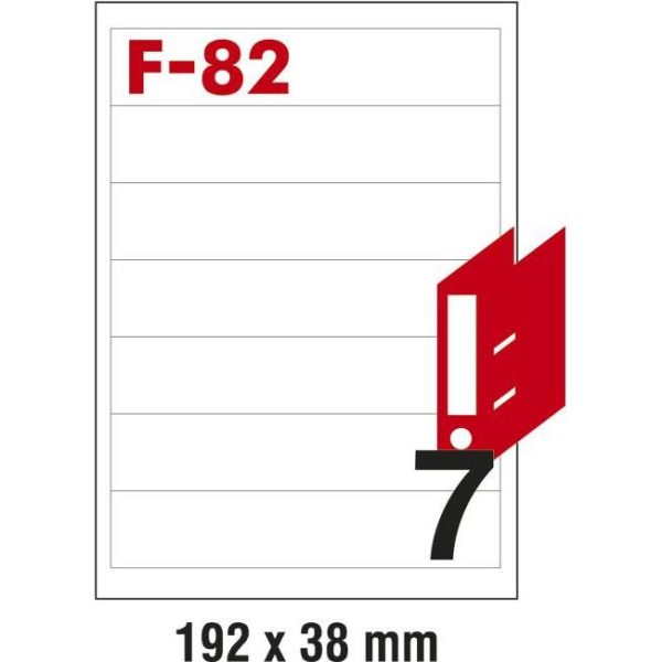 Etikete ILK za registratore 192x38mm pk100L Fornax F-82,