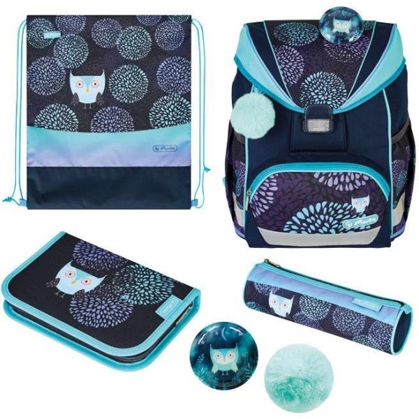 Torba školska anatomska 4/1 Ultralight Plus Flower Owl Herlitz 50037681!!,