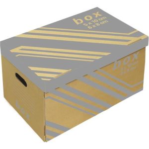 Kutija arhivska-kontejner za 6 registratora s poklopcem Fornax smeđa