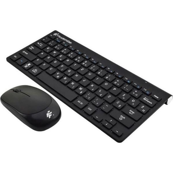 SET BEŽIČNI TIPKOVNICA 78 TIPKI + MIŠ FLASHFIRE WIRELESS COMBO F801 CRNA - Slika 2