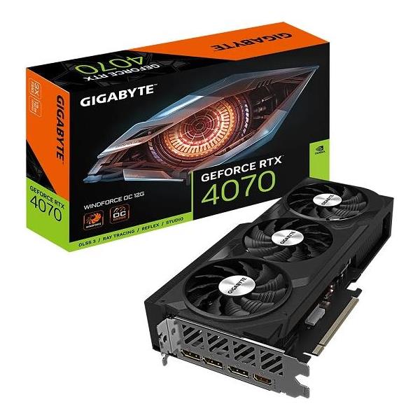Gigabyte GF RTX4070 WF3 OC, 12GB, GDDR6X, GV-N4070WF3OC-12GD G10
