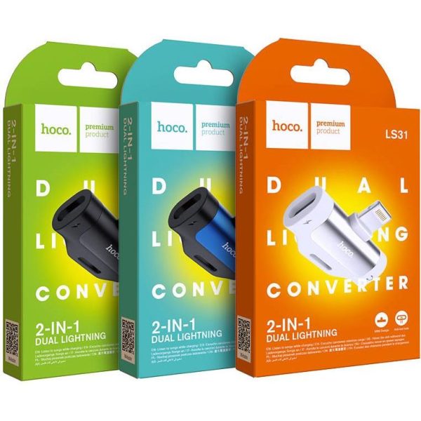 HOCO Adapter - LS31 lightning to 2 x lightning port blue, 3161