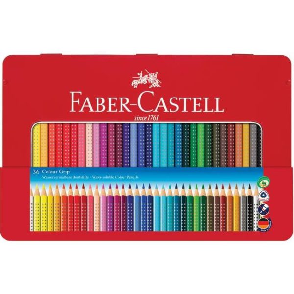 Boje drvene 36boja metalna kutija Grip 2001 Faber-Castell 112435