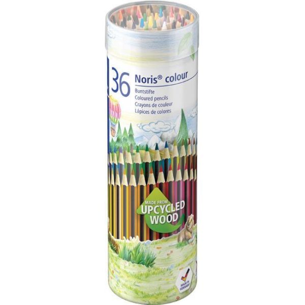 Boje drvene 36boja metalni tuljak Noris colour Staedtler 185 MD36!!