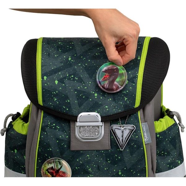 Torba školska Belmil classy with patches green Splash, 403-13/AG/PC-4 - Slika 5