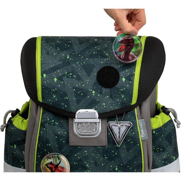 Torba školska Belmil classy with patches green Splash, 403-13/AG/PC-4 - Slika 6