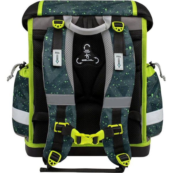 Torba školska Belmil classy with patches green Splash, 403-13/AG/PC-4 - Slika 7