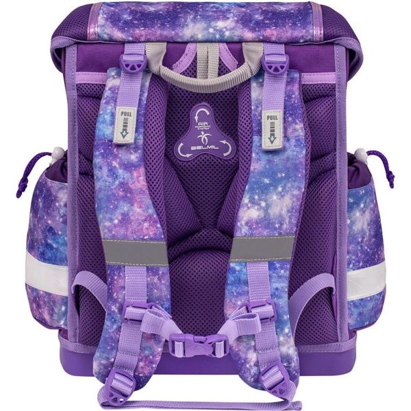 Torba školska Belmil classy with patches violet Universe, 403-13/AG/PC-2 - Slika 4