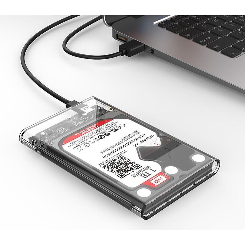 Orico vanjsko kućište 2.5" SATA HDD/SSD, do 9.5 mm, tool free, USB3.1 Gen2 Type-C, prozirno kućište, ORICO-2139C3-G2-CR-EP - Slika 2