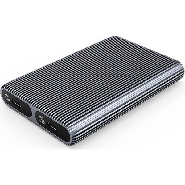 Orico vanjsko kućište dvostruki NVMe M.2 SSD (10Gbps), tool free, USB-C, aluminij, ORICO-AM2C3-2N-GY-BP