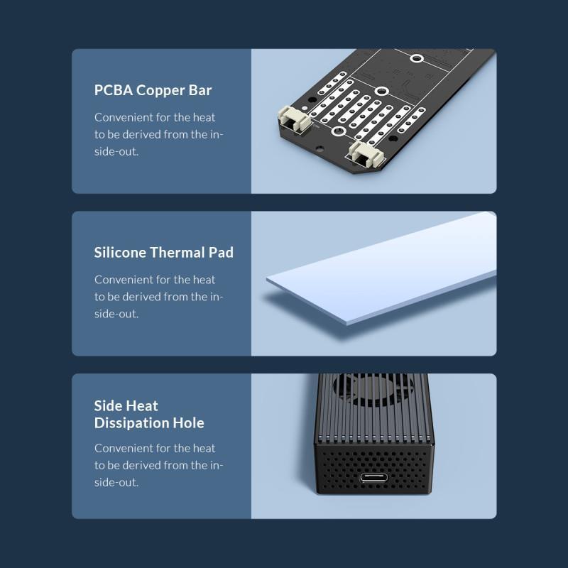 Orico vanjsko mini kućište NVMe M.2 SSD, USB 3.2 Type-C, 20Gbps, crno, ORICO-M2PVC3-G20-BK-BP