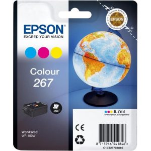 Tinta Epson T267 WF-100W colour 6,7ml, C13T26704010