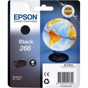 Tinta Epson T266 WF-100W black 5,8ml, C13T26614010