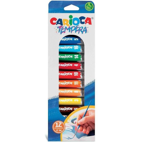 Boja tempera Carioca 12ml tubice 12 kom u kartonskoj kutiji 40014