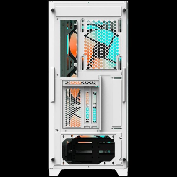 GIGABYTE C301 GLASS Midi Tower, E-ATX, USB 3.1 Gen2 Type-C x1, USB 3.0 x2, Audio In & Out, LED Switch, 4x 120mm ARGB fans, Tempered Glass, White, GB-C301GW - Slika 5