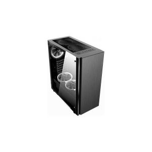 NaviaTec Master V2 Gaming Case, Tempered Glass Panel, 3x Black fans, MASTER V2