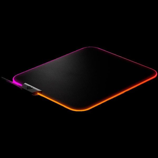 SteelSeries I QcK Prism Cloth Medium I Gaming Mousepad I 2-zone RGB dynamic illumination / Micro-woven cloth / 320 mm x 270 mm x 4 mm I Black, S63825