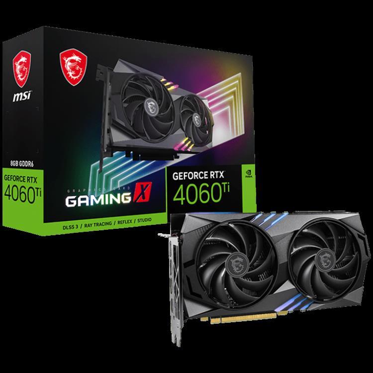 MSI Video Card NVidia RTX 4060 Ti GAMING X 8G (8GB GDDR6/128bit, PCI-E 4.0 x8, 1x8 pin, Retail)