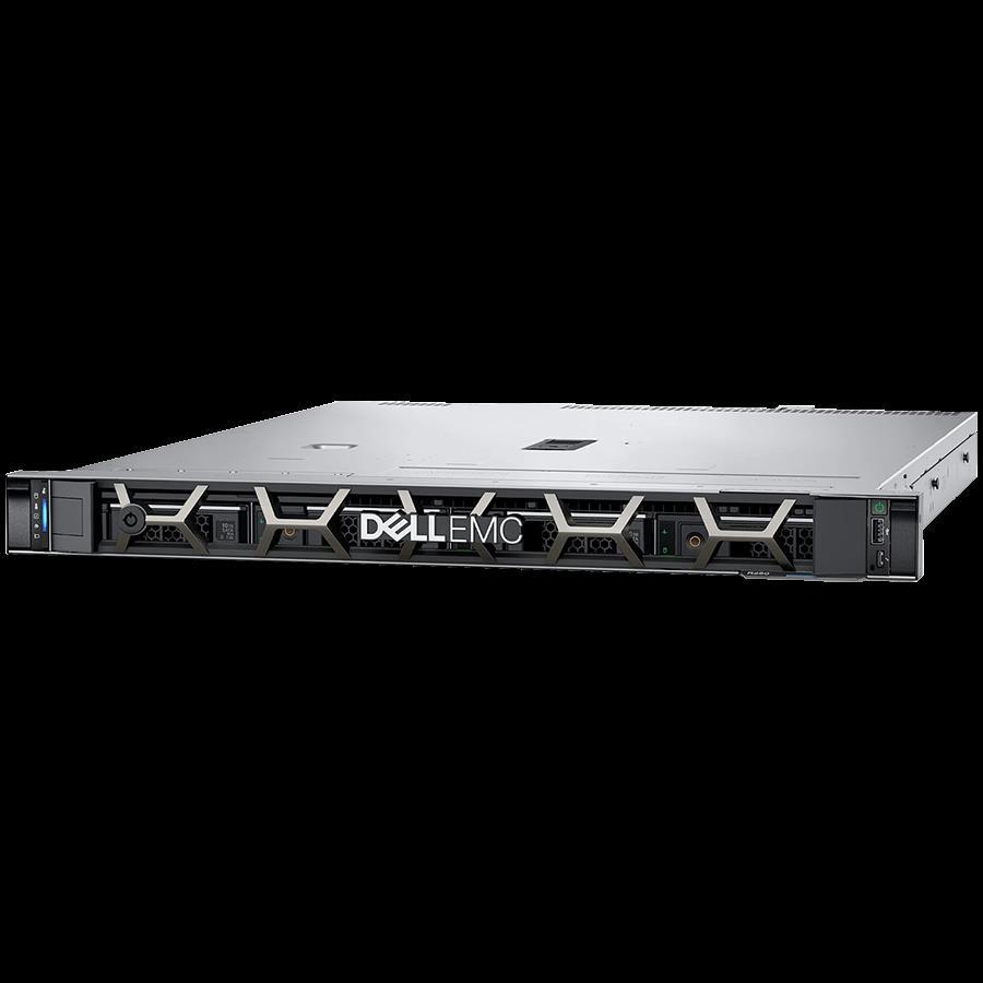 DELL EMC PowerEdge R350, 4x3.5", Intel Xeon E-2314 (2.8GHz, 8MB, 4C/4T, Turbo (65W)), 16GB UDIMM 3200MT/s, 2TB HDD SATA HP, PERC H355, iDRAC9 Basic, Dual RPS 600W, TPM 2.0 V3, BCM 5720 DP, On-Board LO