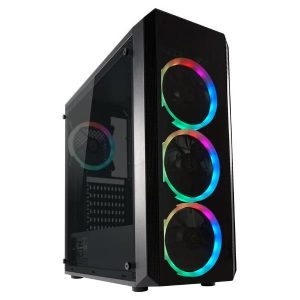 Kućište LC POWER LC-703B-ON Quad-Luxx, MIDI, ATX, window, crno, bez napajanja