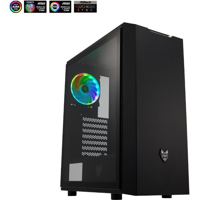 Fortron CMT 350 TG, RGB, 3x vent., crno, bez napajanja, CMT 350 - Slika 2