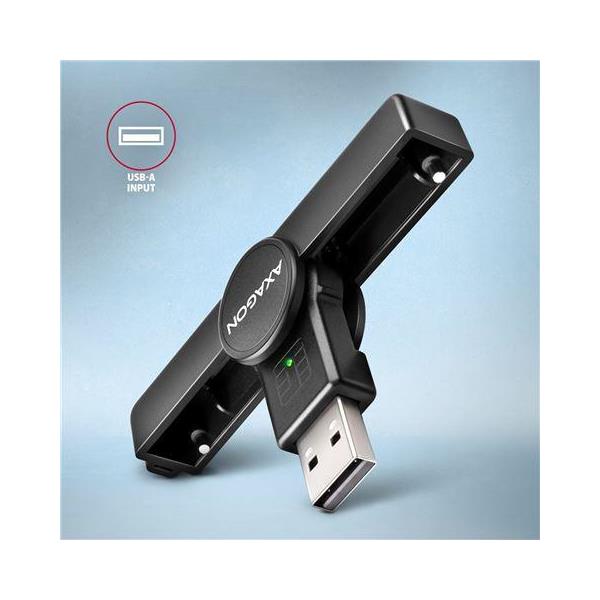 Čitač pametnih kartica AXAGON CRE-SMP1A USB 2.0 Pocket Reader, CRE-SMP1A