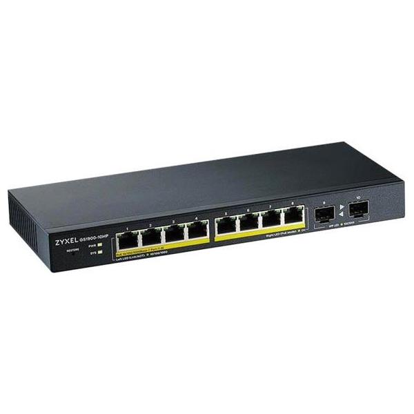 ZYXEL GS1900-10HP v2 8-port PoE Switch, GS1900-10HP-EU0102F