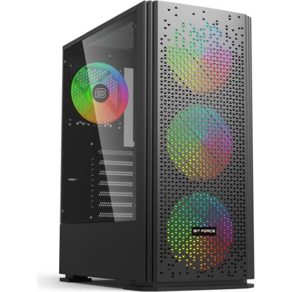 Bit Force ORION CF-4 Midi Tower RGB Gaming PC ATX kućište bez napajanja, crno, 2911121 - Slika 4