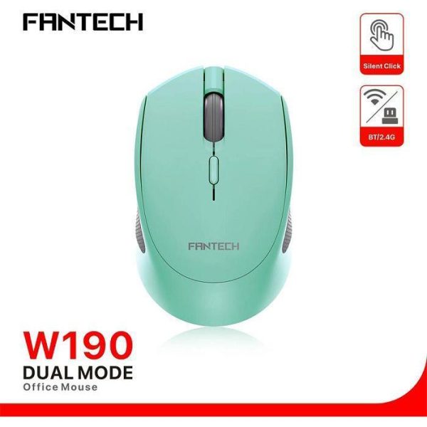 MIŠ BEŽIČNI FANTECH 1600 DPI W190 MINT/ZELENI