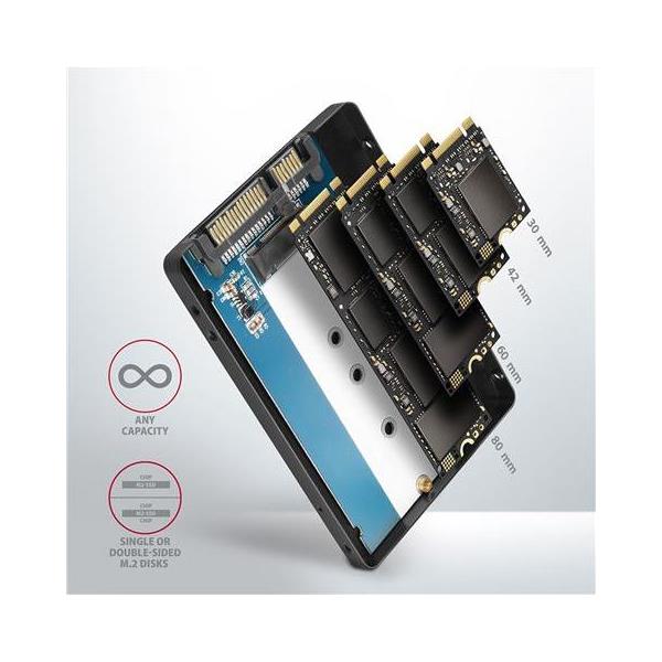 AXAGON RSS-M2B SATA M.2 BOX 2.5" - Slika 4