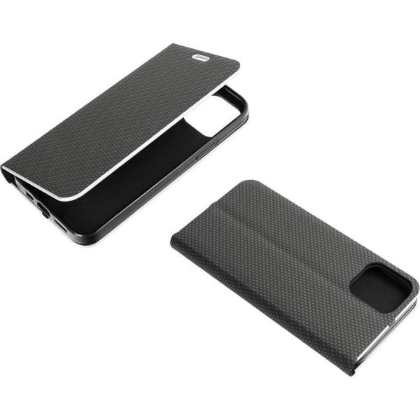 Torbica LUNA Book Carbon for Xiaomi Redmi 12C black, 279353